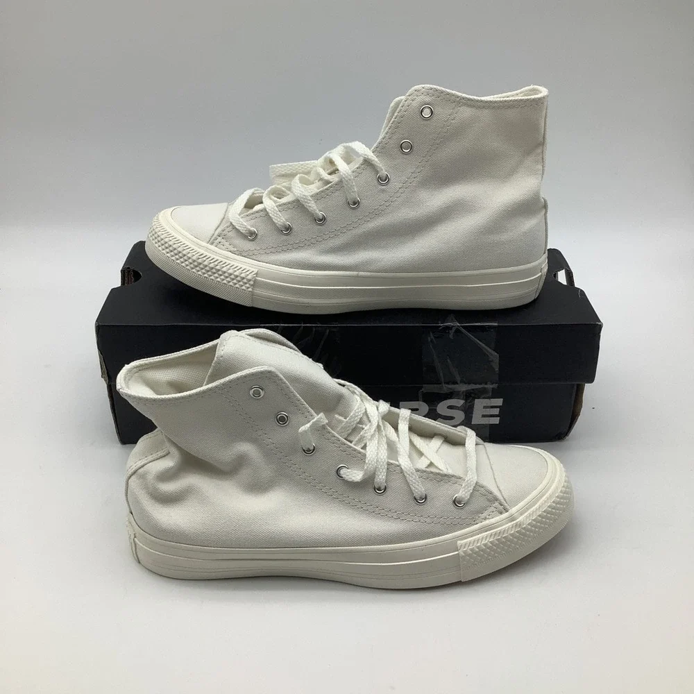 Converse CTAS Hi Vintage White‎ Canvas High Top Sneakers Mens Size 5 A10966C New